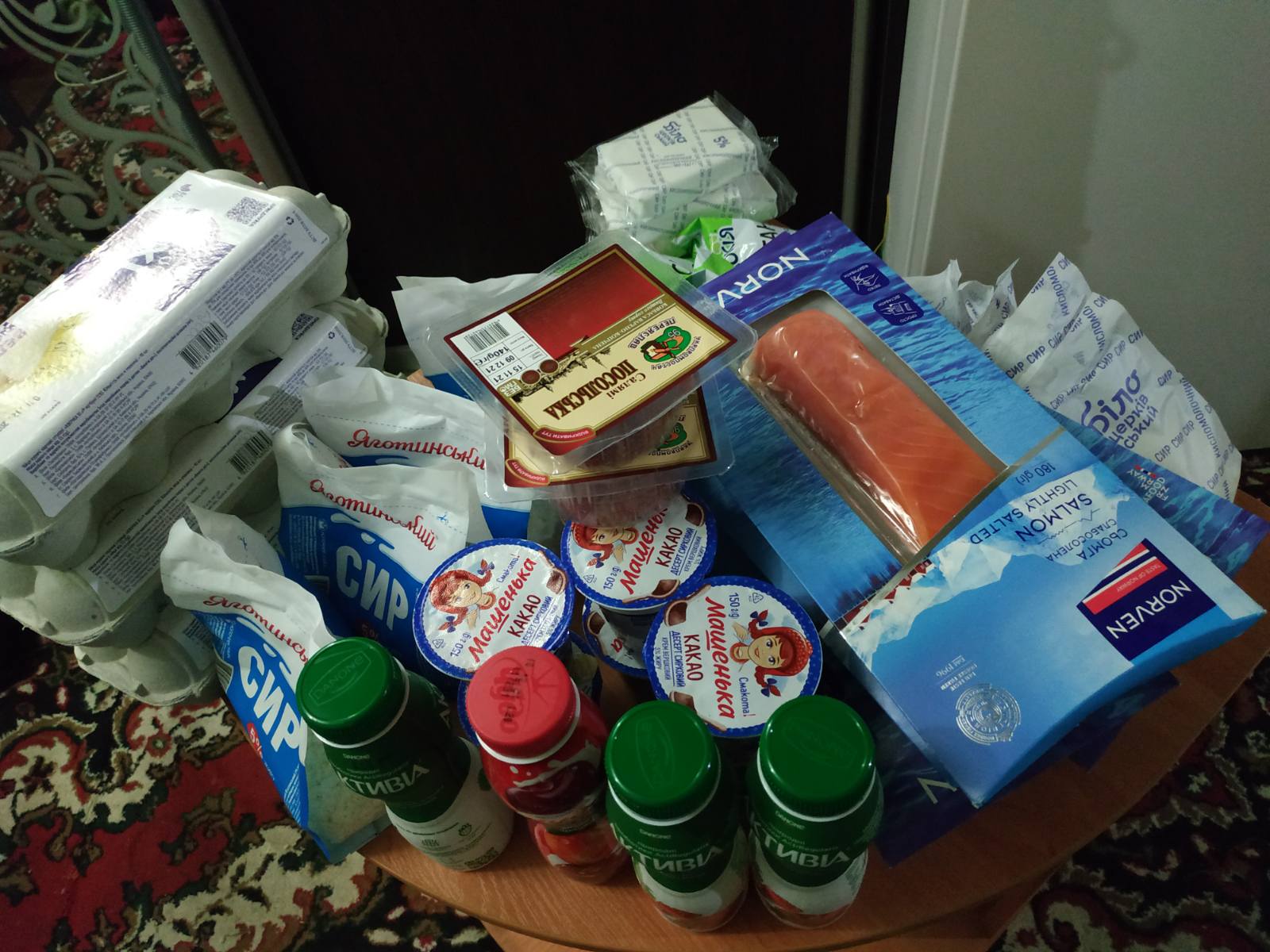 В набори входять базові продукти для сімей з дітьми