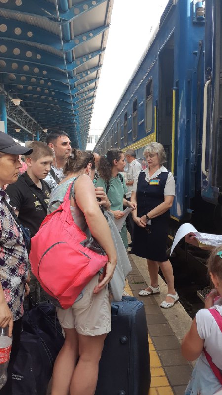 На вокзалі під час відправлення